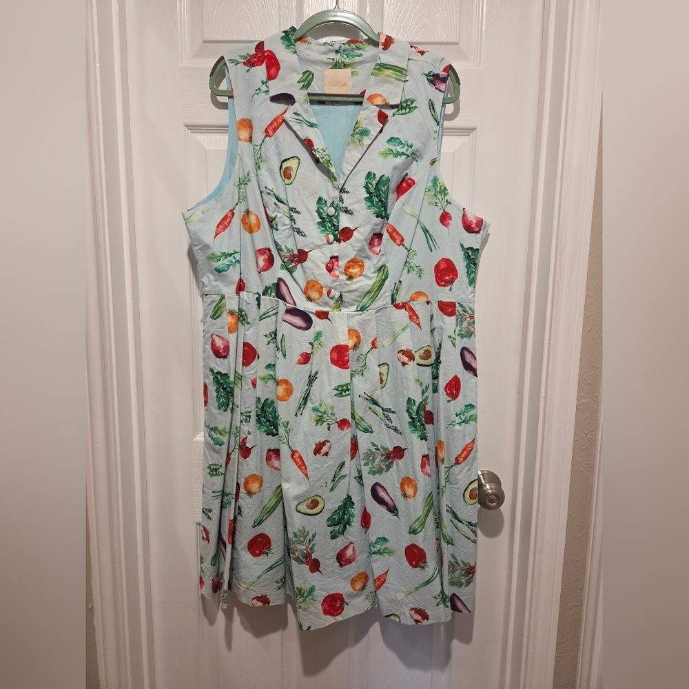 Modcloth It’s an Inspired Taste Dress in Vegetables 3X